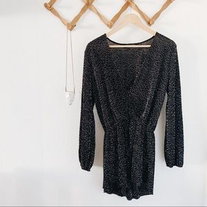 Audrey 3 plus 1 Polka Dot long sleeve Romper